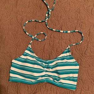 Striped bikini top